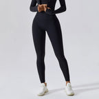 Women's High Waist Seamless Yoga Leggings Breathable Gym Clothing Elastic Waist Wholesale Scrunch Butt Push Leggings Solid