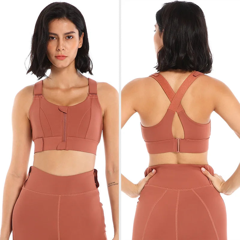 S-5XL Adjustable Free Plus Size High-strength Shockproof Gym Fitness Yoga Sports Bra for Women Imagen principal del producto