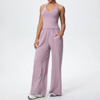 2025 Women's Clothing Athleisure Tracksuits Women Wide-leg Joggers Loose Pants Jumpsuit Female Dance Sets Outfit 2PCS SETS