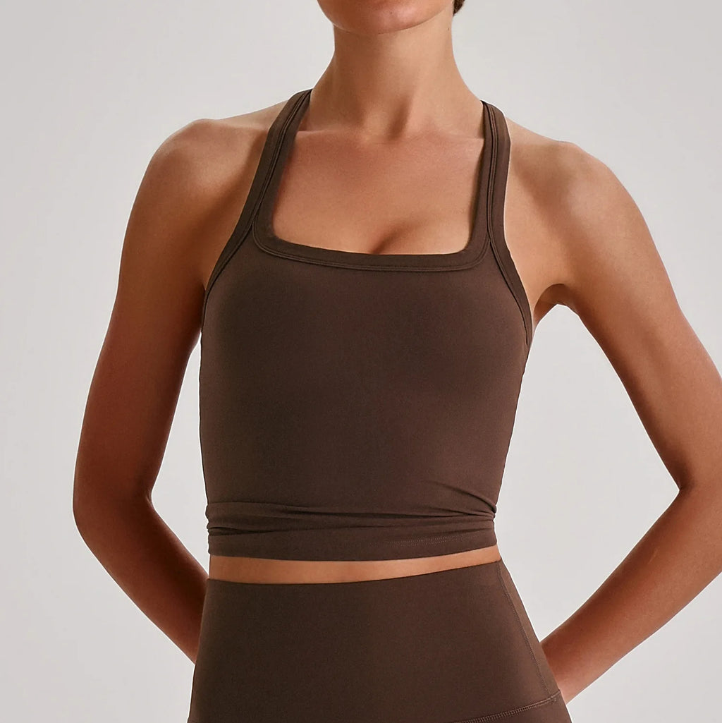 2026 Trend Butter Soft High Stretch Sports Bra Padded Yoga Bra Crop Top Workout Gym Cami Tank Top for Women