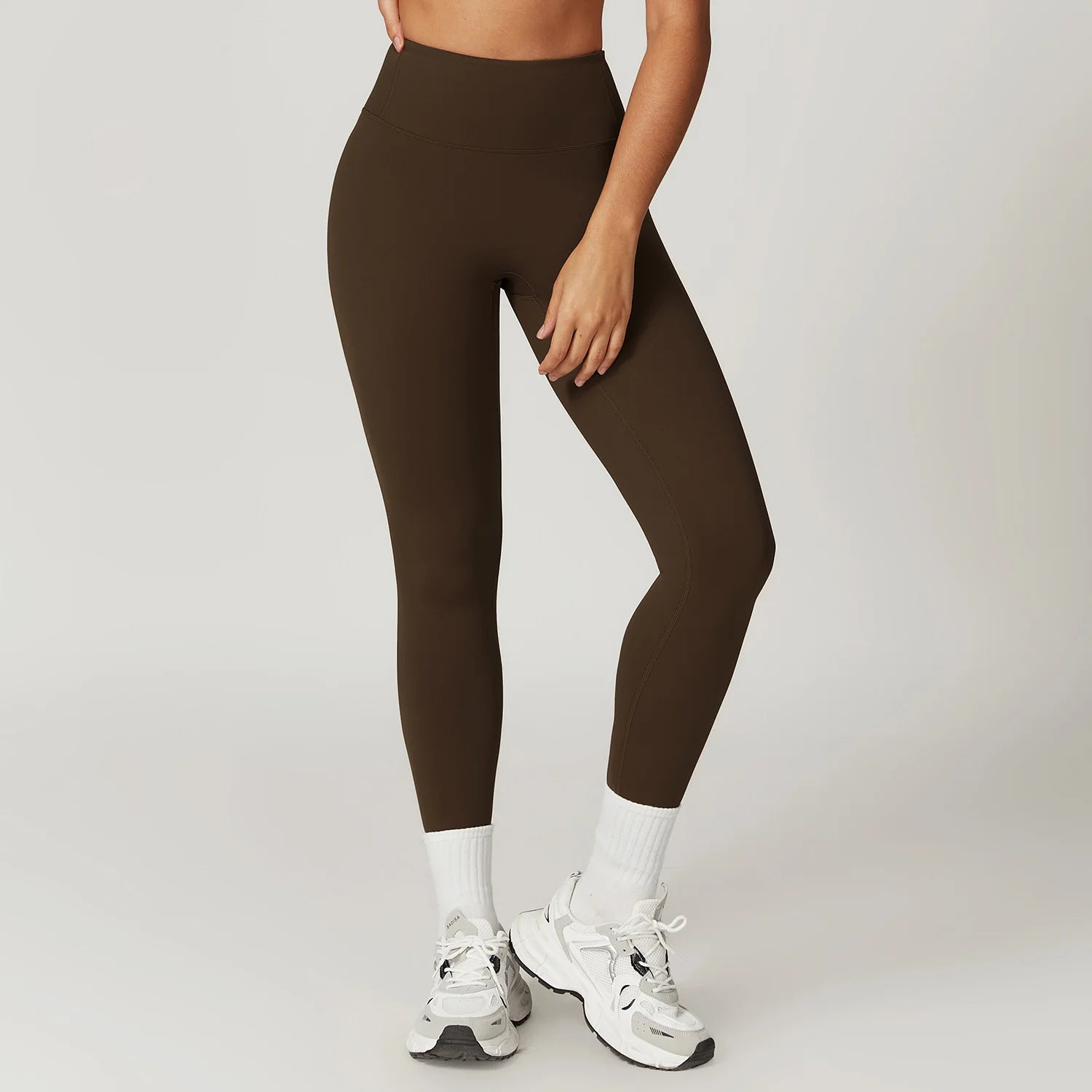 Women's High Waist Seamless Yoga Leggings Breathable Gym Clothing Elastic Waist Wholesale Scrunch Butt Push Leggings Solid